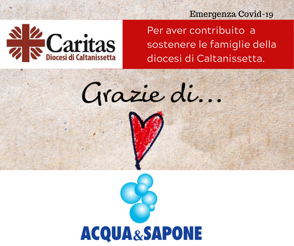 Grande donazione di Acqua e Sapone alla Caritas di Caltanissetta: donati prodotti per l'igiene personale